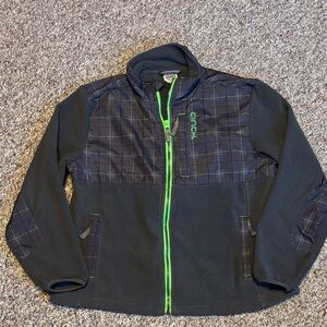 Cinch Boys Youth Coat Jacket Fleece Charcoal Gray Green Black XL 14